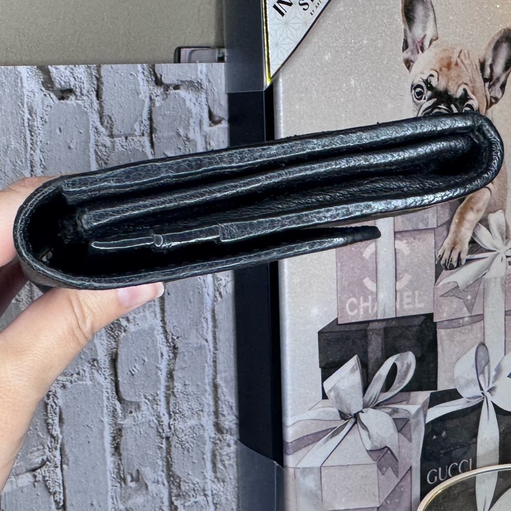 Bvlgari Black Canvas Long Wallet bifold with zipper pouch EUC - Picture 11 of 17